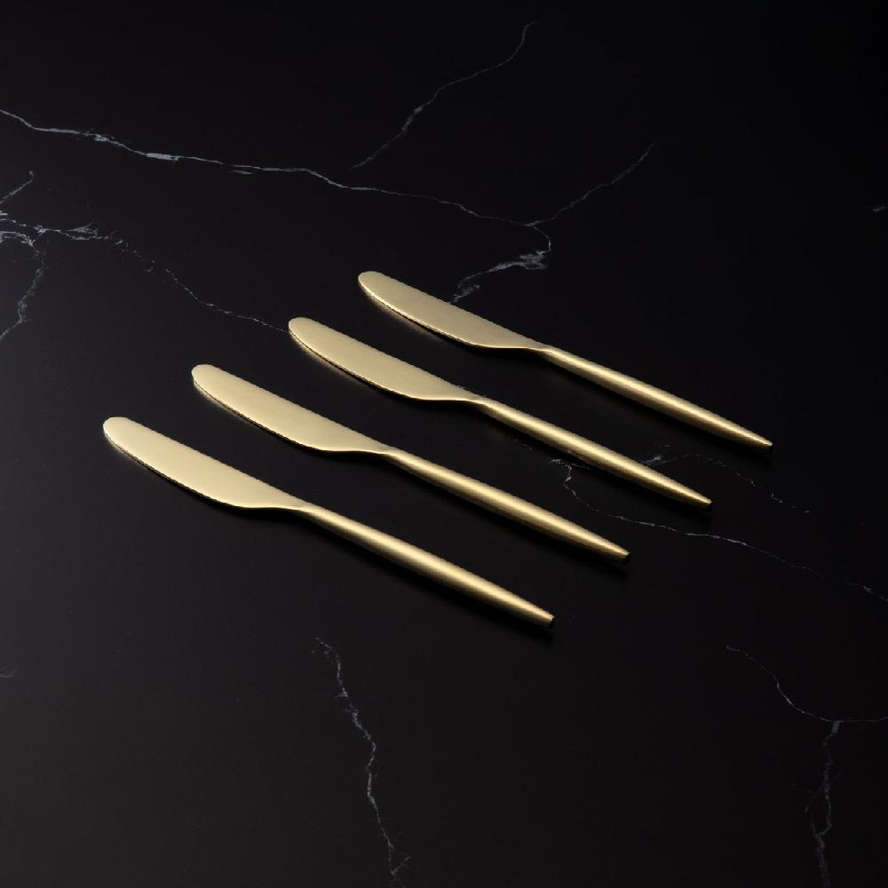 Lenox Gaze Champagne Satin Spreader - Set Of 4