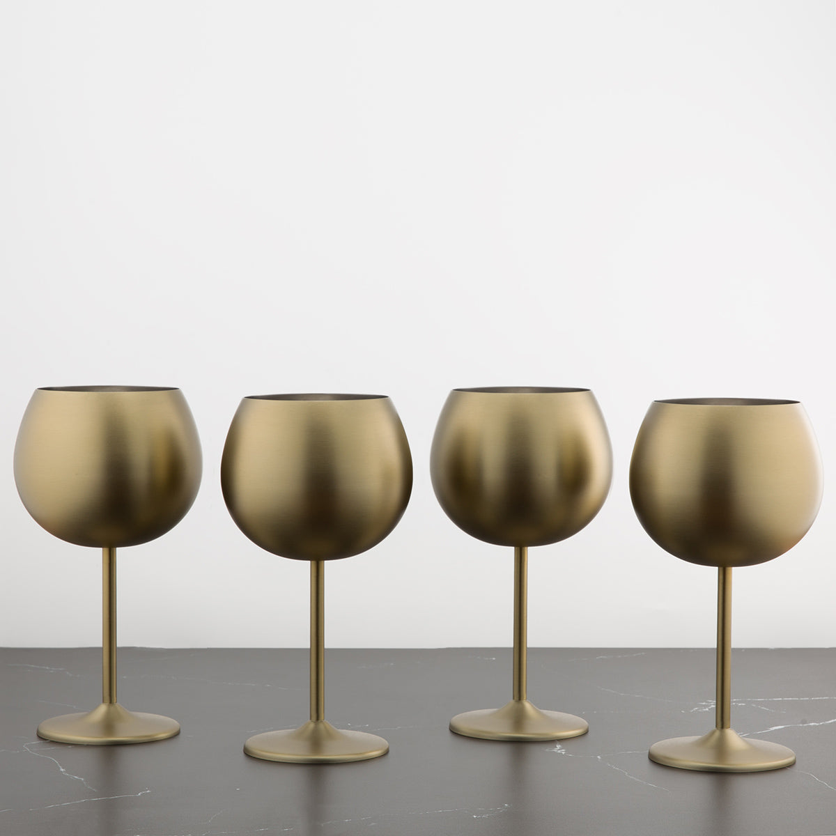 lenox Gold Stainless Wine Glasses - Set Of 4
