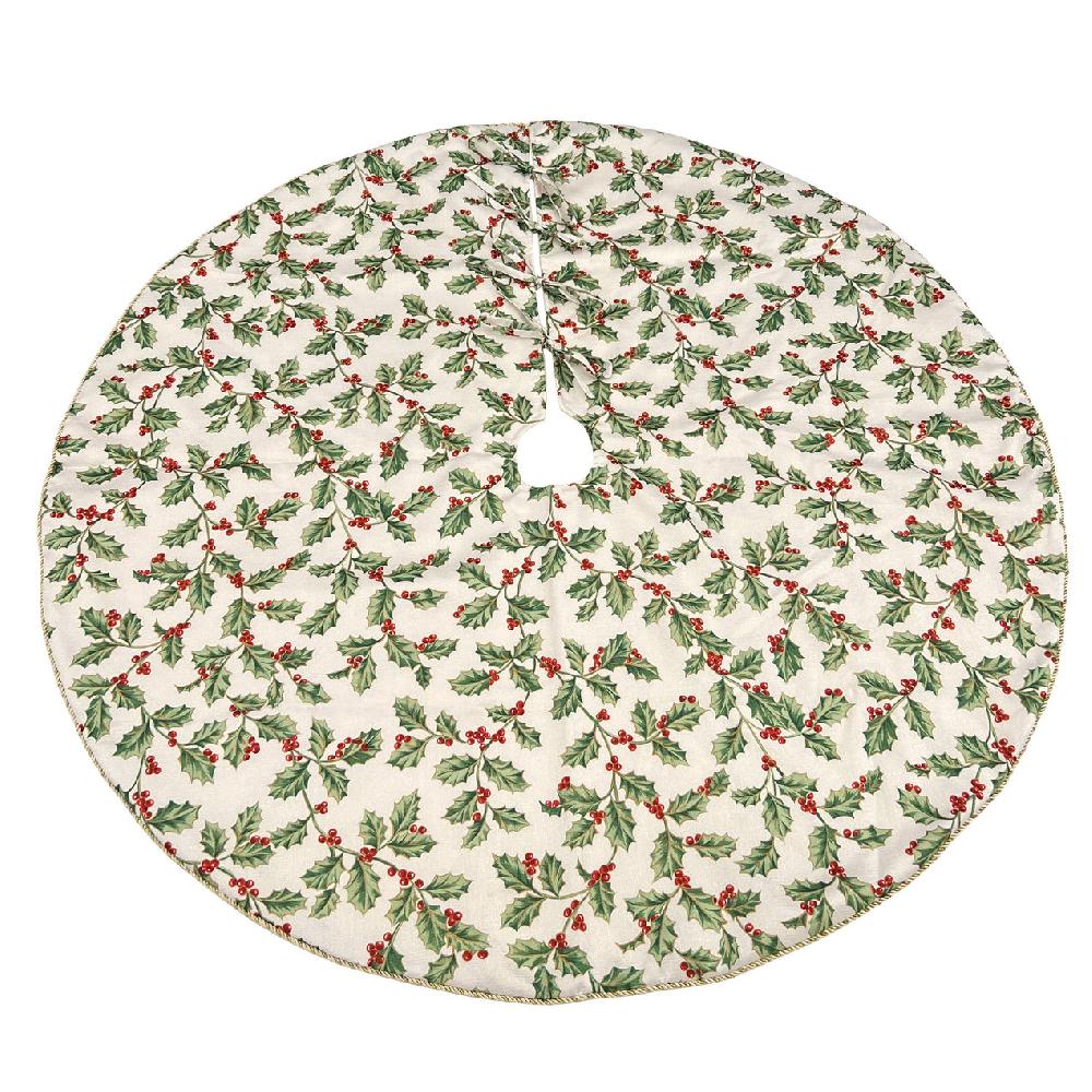 lenox Golden Holly Holiday Tree Skirt
