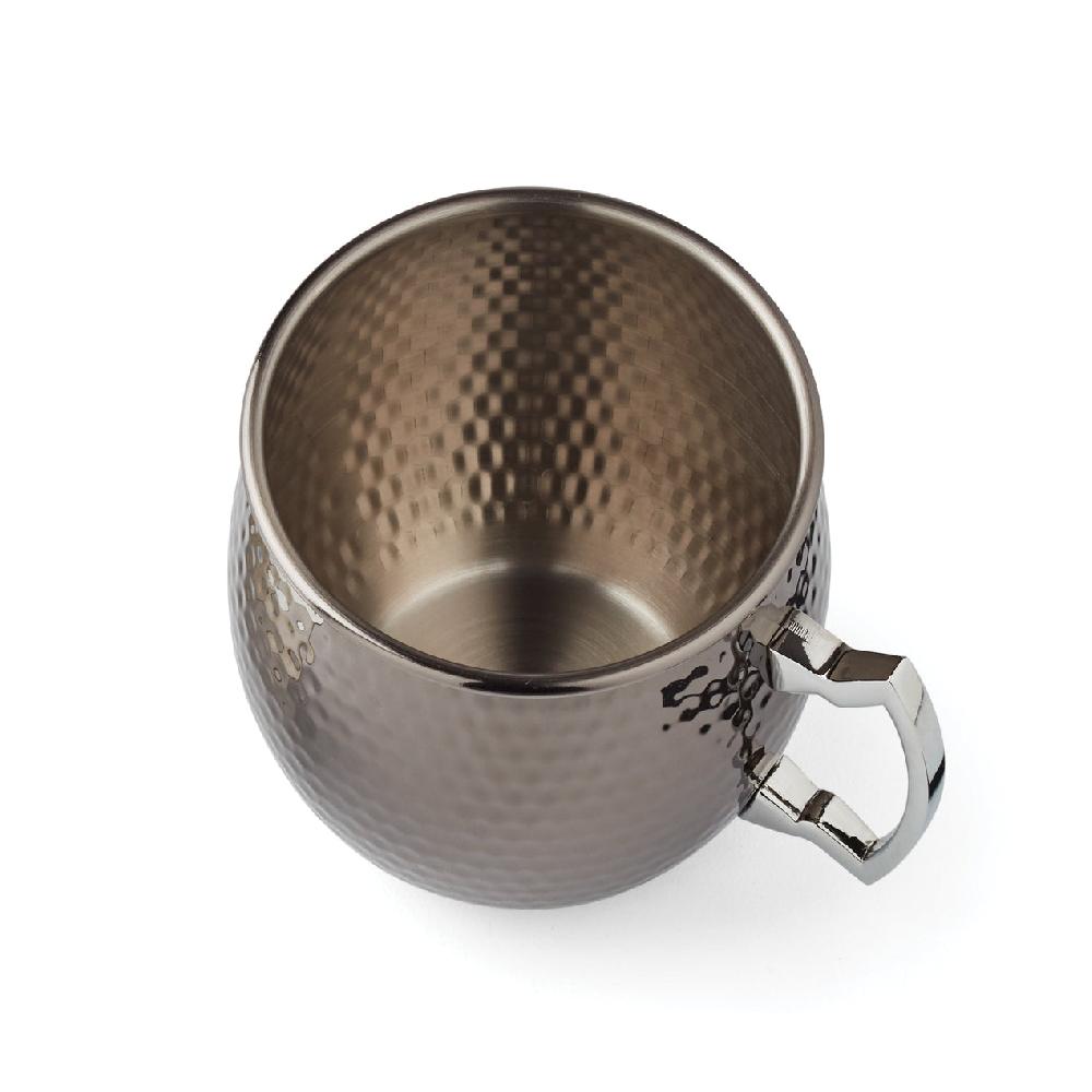 Lenox Hammered Black Moscow Mule Mugs - Set Of 2