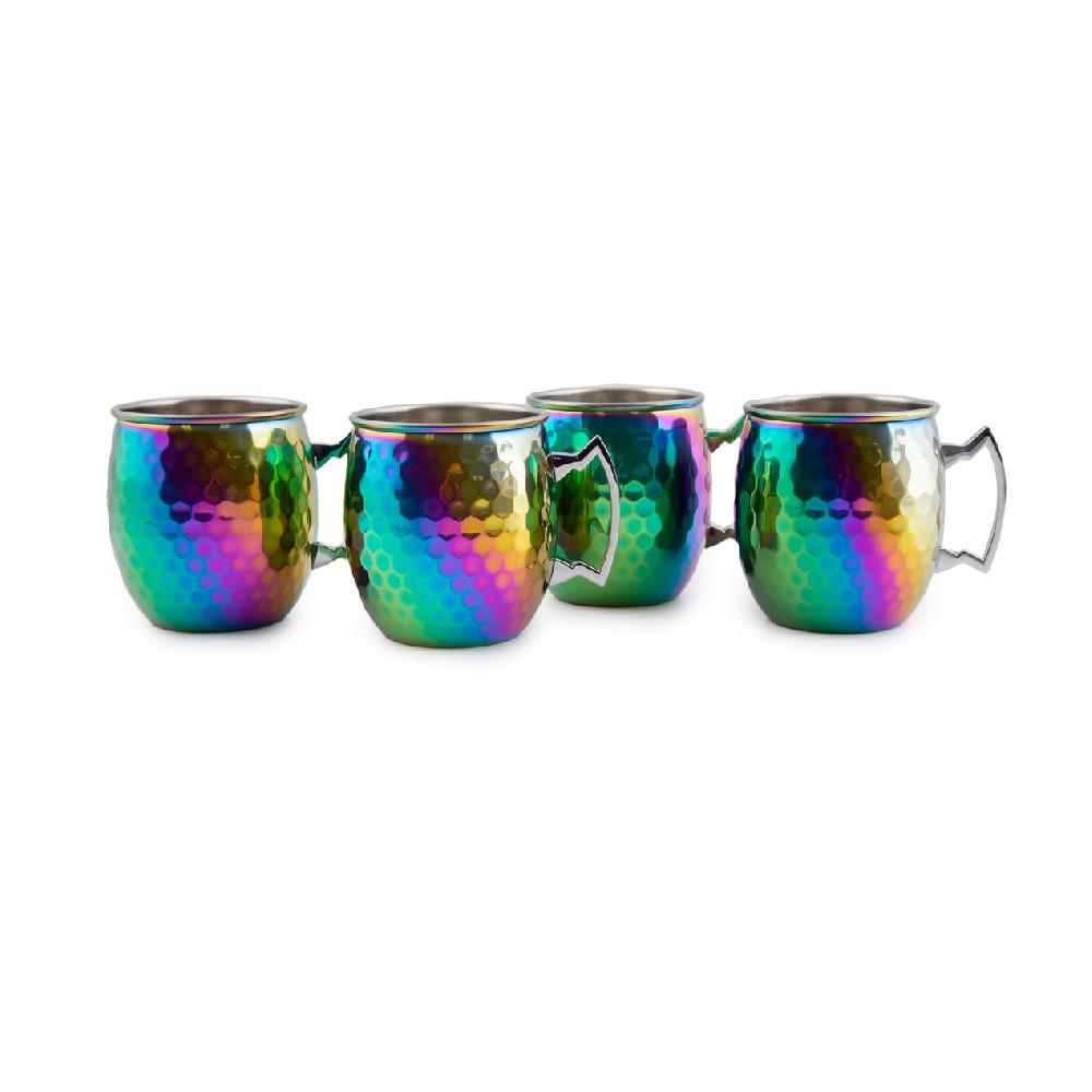 Lenox Hammered Rainbow Moscow Mule Mugs - Set Of 4