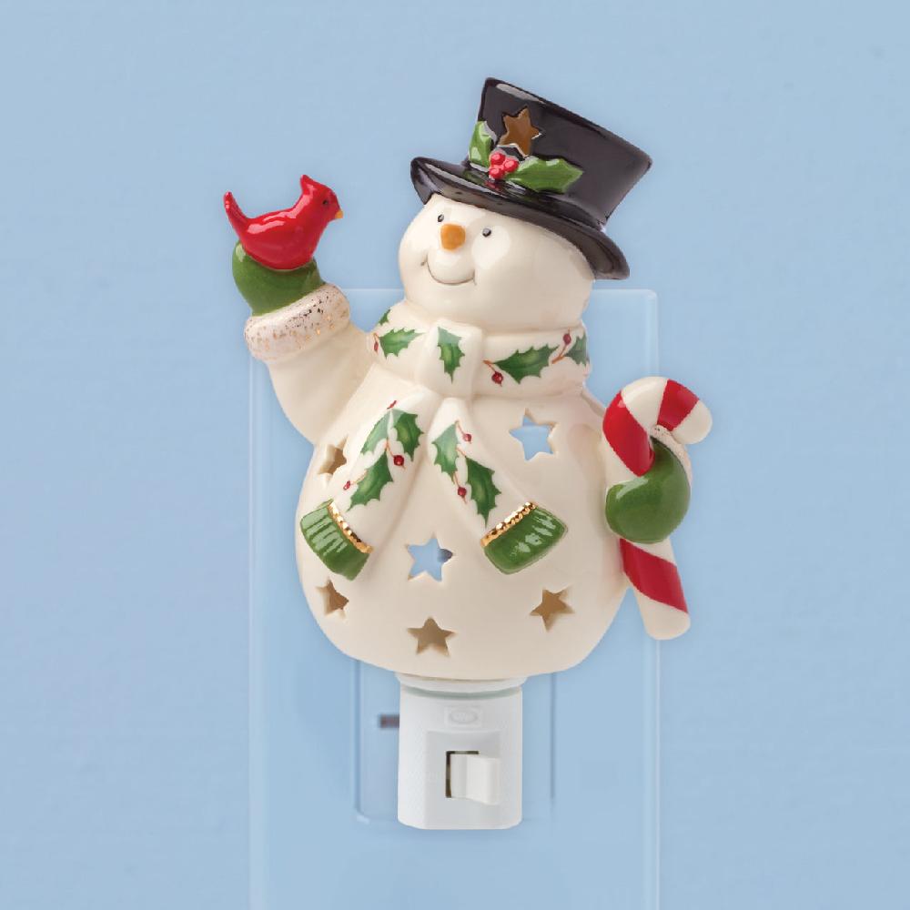 Lenox Happy Holly Days Snowman Night Light