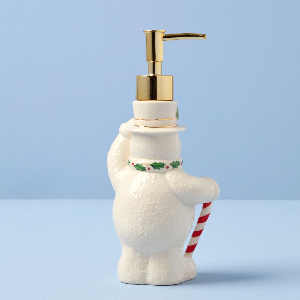 Lenox Happy Holly Days Snowman Soap Dispenser