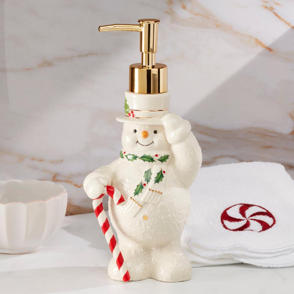 Lenox Happy Holly Days Snowman Soap Dispenser