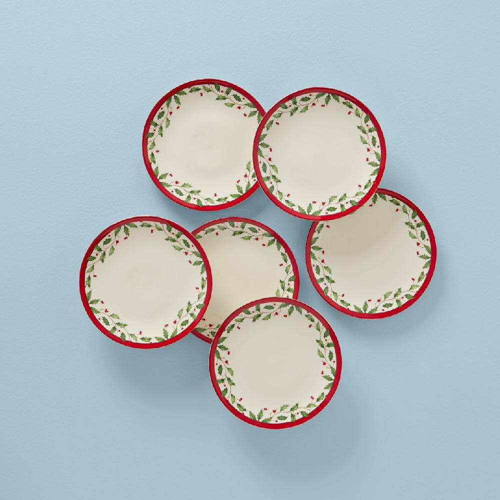 lenox Holiday Accent Plates - Set of 6