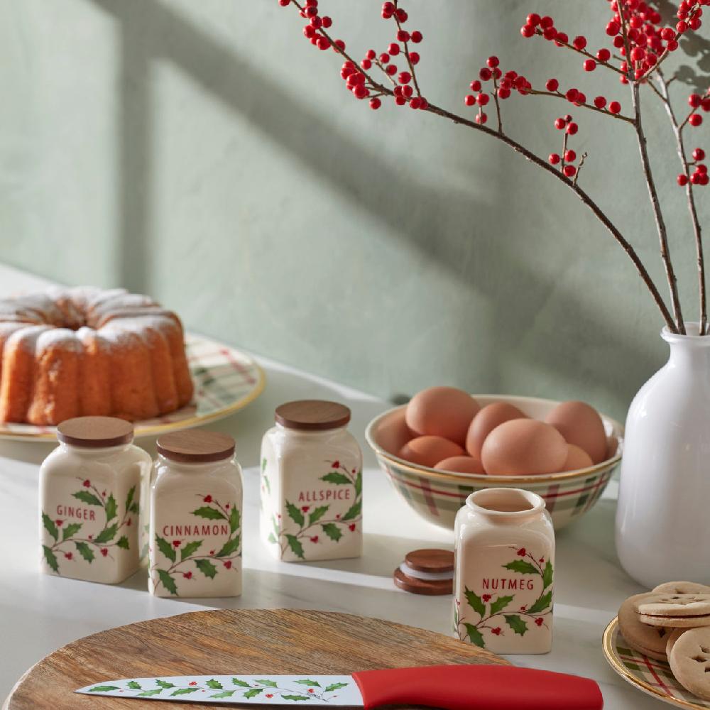 Lenox Holiday Baking Spice Jars - Set Of 4