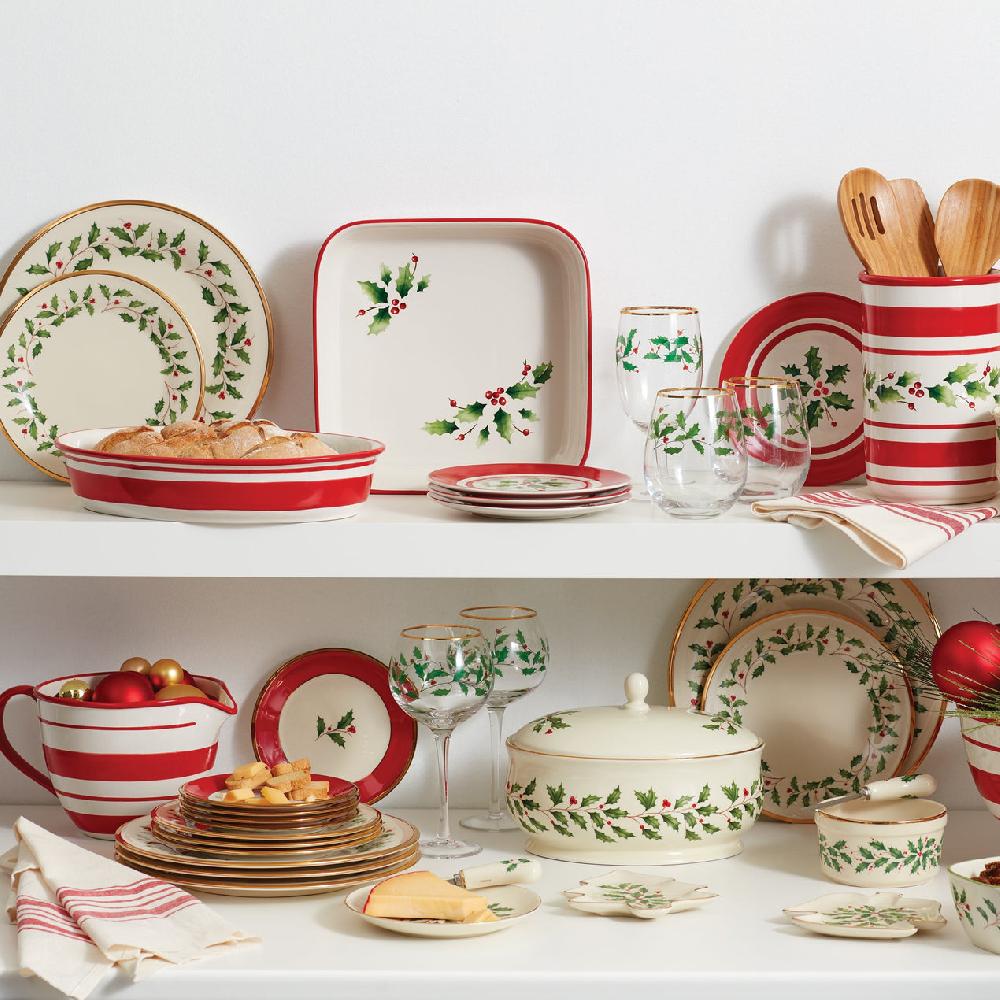 Lenox Holiday Cheese Plate & Knife Set