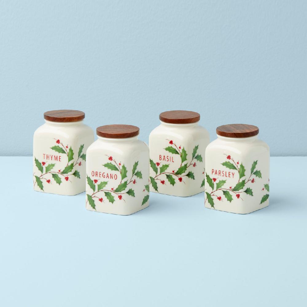 lenox Holiday Cooking Spice Jars - Set Of 4