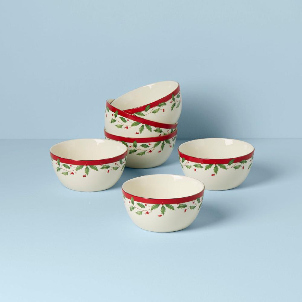 lenox Holiday Dessert Bowls - Set of 6