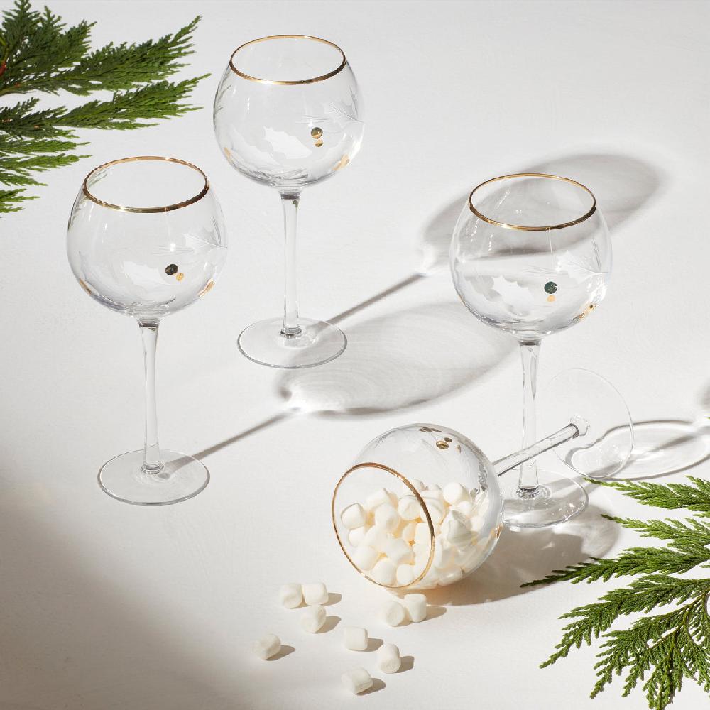 Lenox Holiday Gold Balloon Glasses - Set Of 4