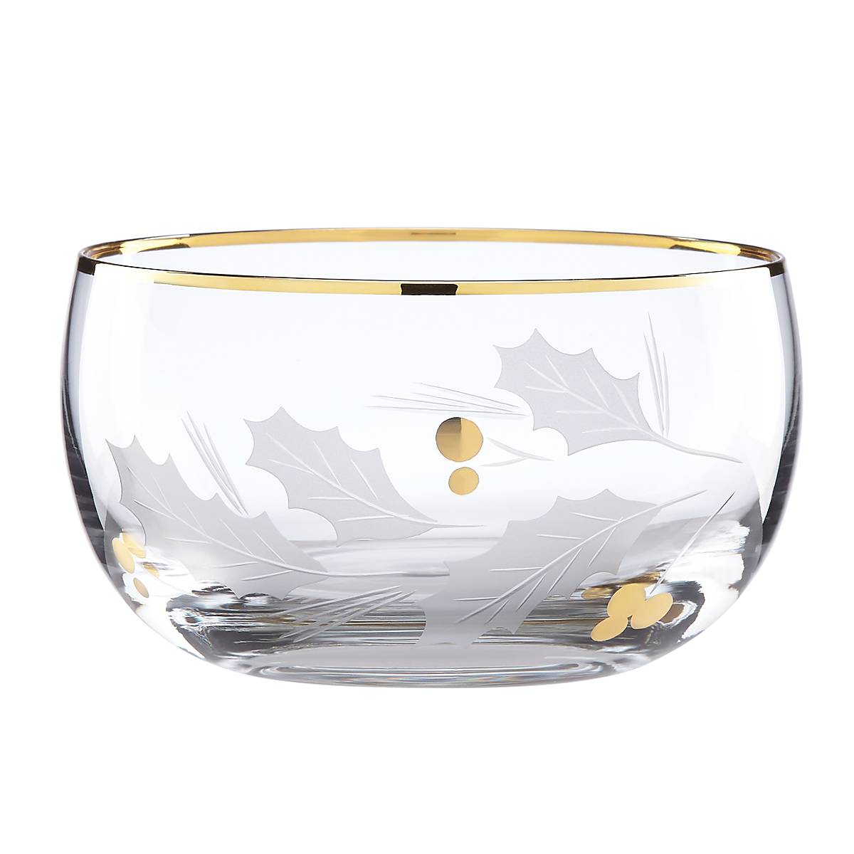 Lenox Holiday Gold Glass Nut Bowl