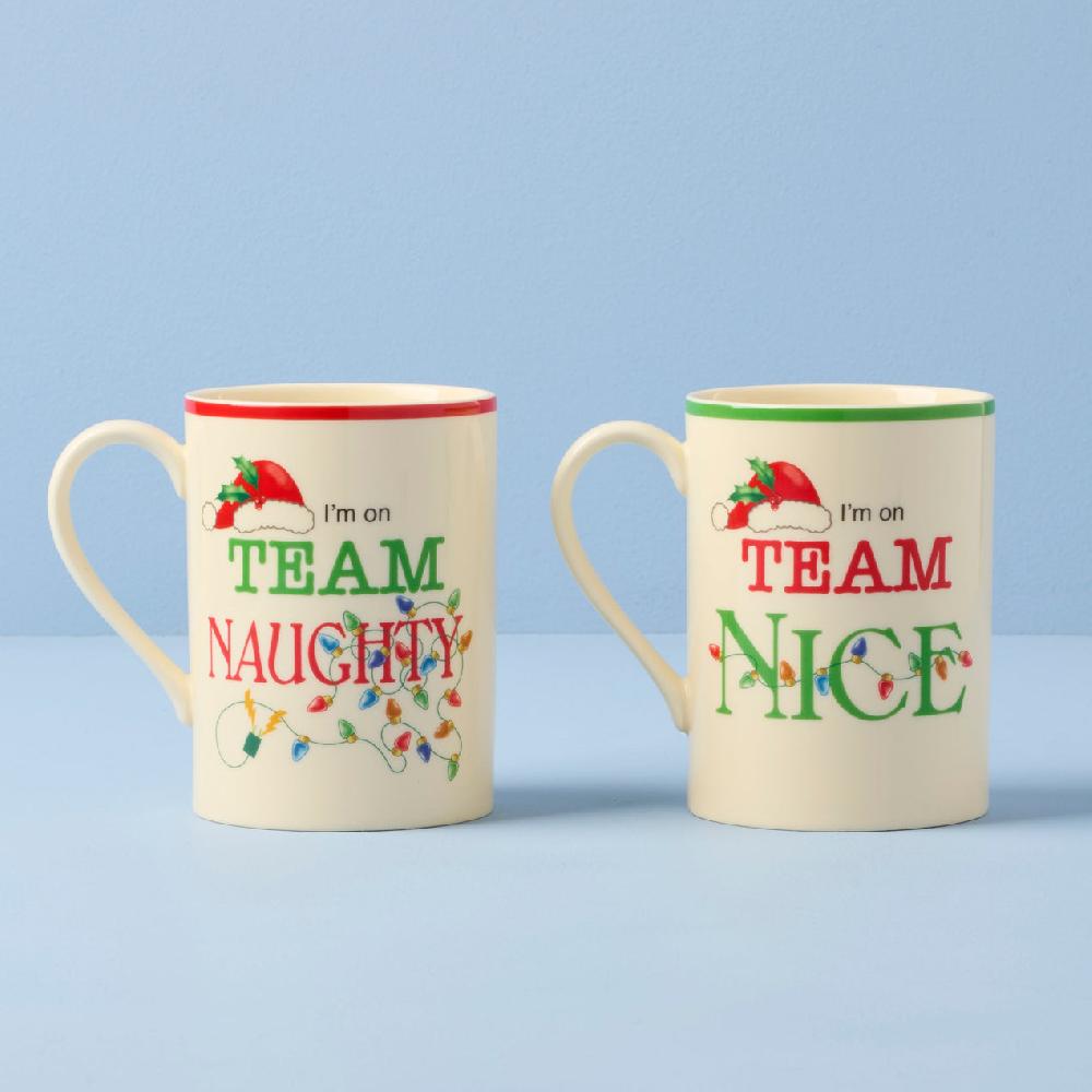 Lenox Holiday Naughty & Nice Mugs - Set Of 2