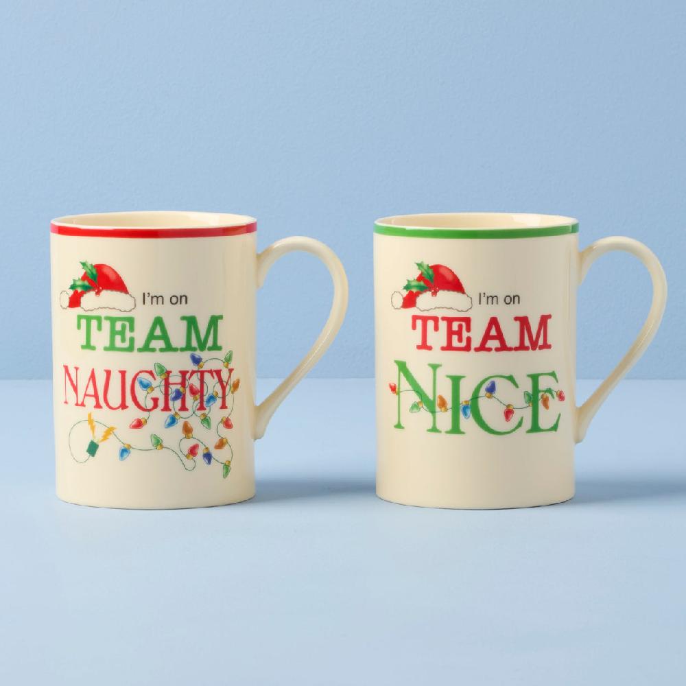 lenox Holiday Naughty & Nice Mugs - Set of 2