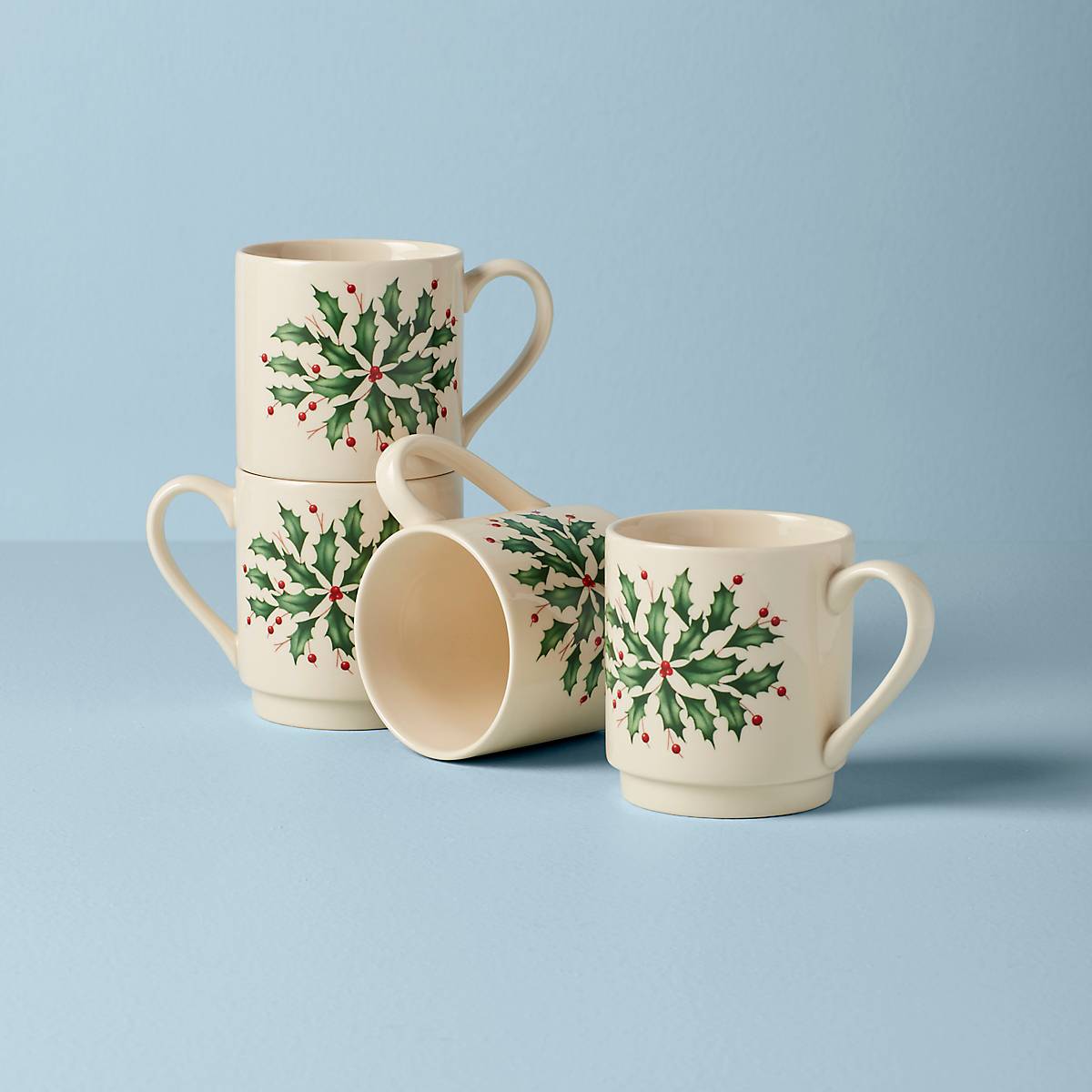 lenox Holiday Stackable Mugs - Set of 4