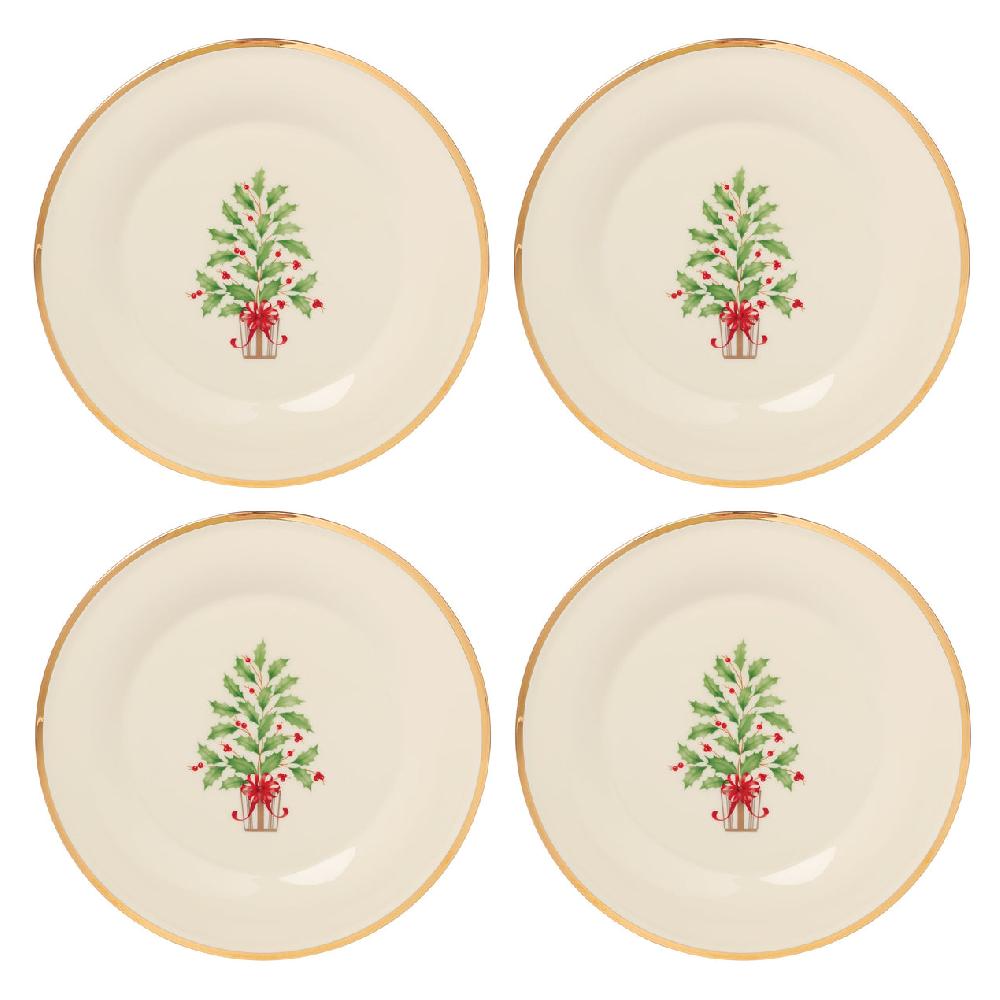 Lenox Holiday Tree Accent Plates - Set Of 4