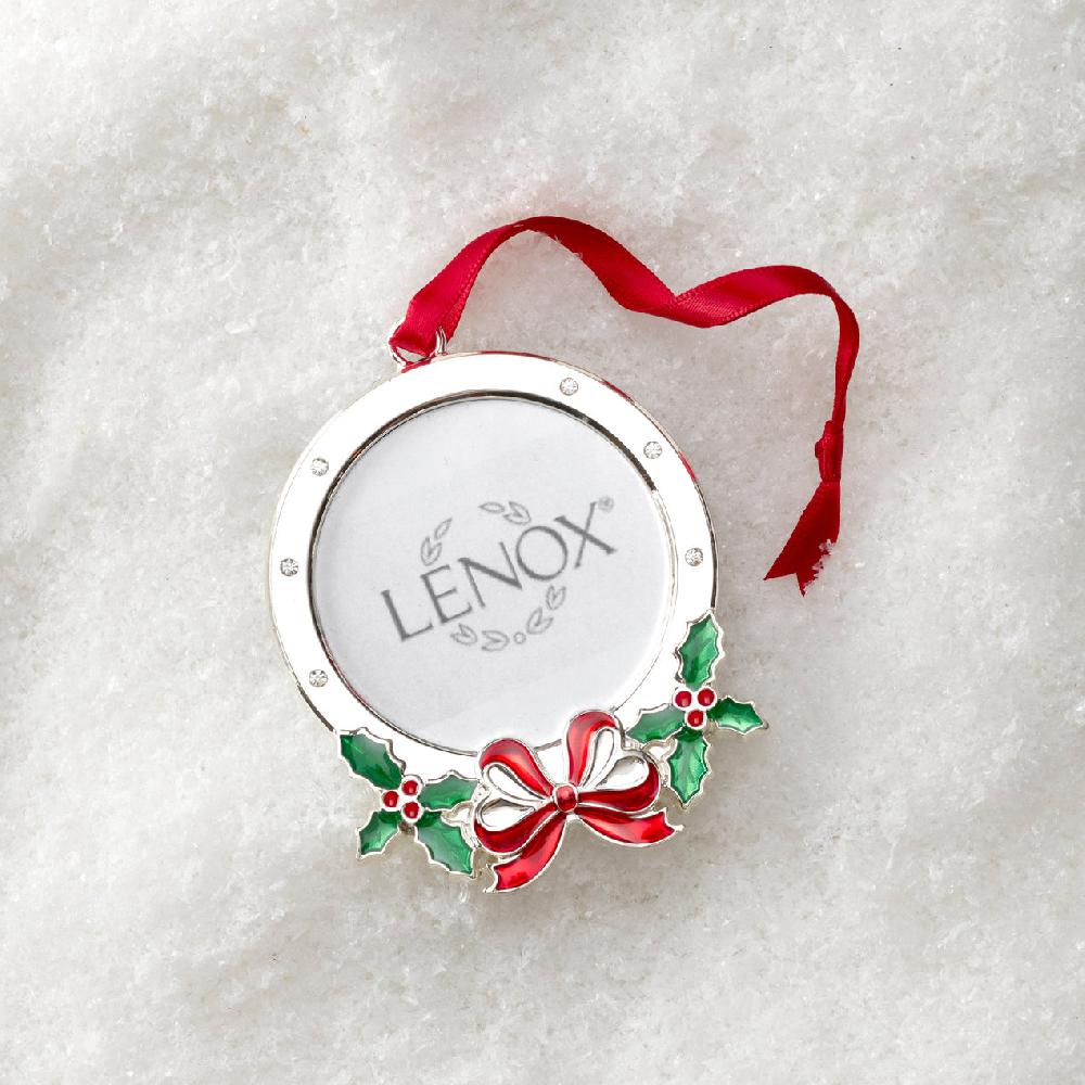 Lenox Holly Frame Silverplate Ornament