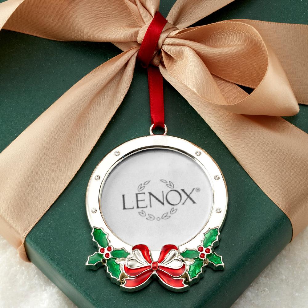 Lenox Holly Frame Silverplate Ornament