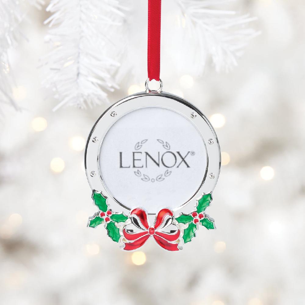 Lenox Holly Frame Silverplate Ornament