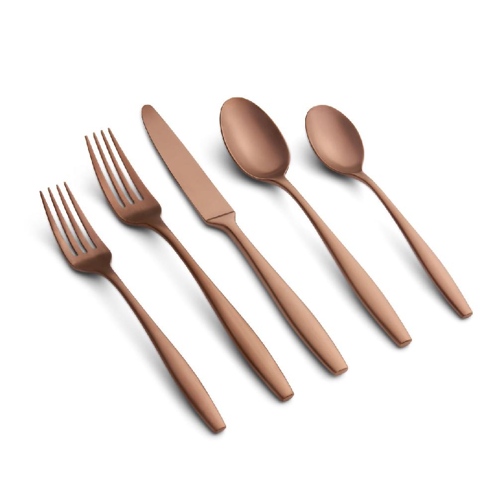 lenox Katerina Copper Satin 20 Piece Flatware Set