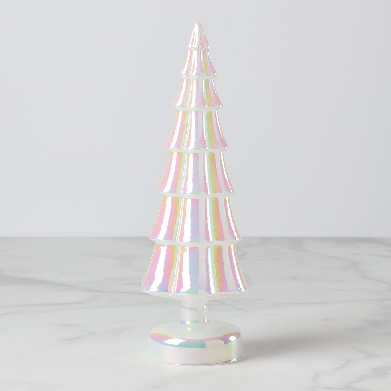 Lenox Led Lit Pearl Glass Holiday Tree