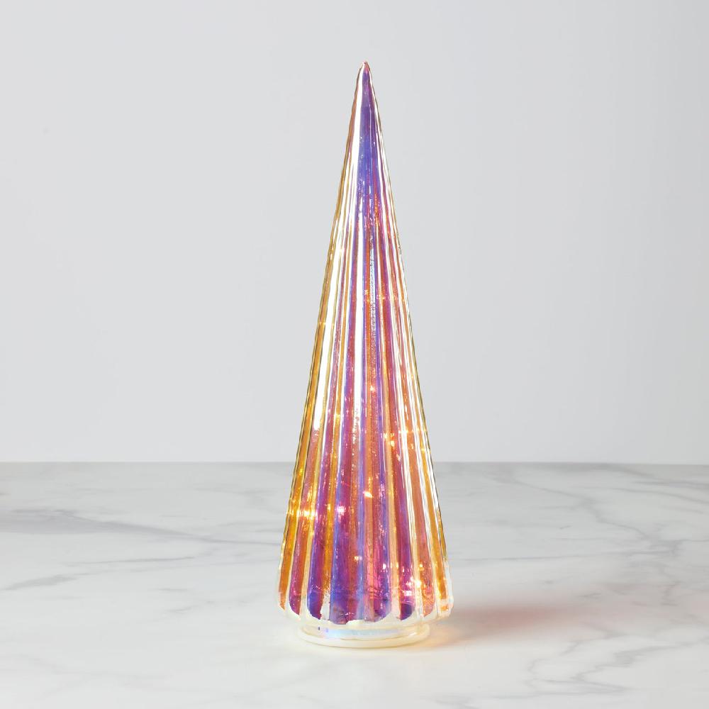 lenox Led Lit Translucent Glass Holiday Tree