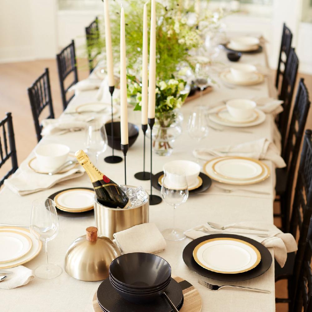 Lenox LX Collective Black 12-Piece Dinnerware Set