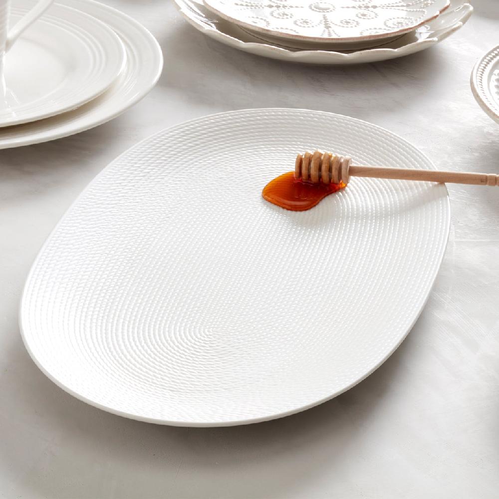 Lenox LX Collective White Oval Tray