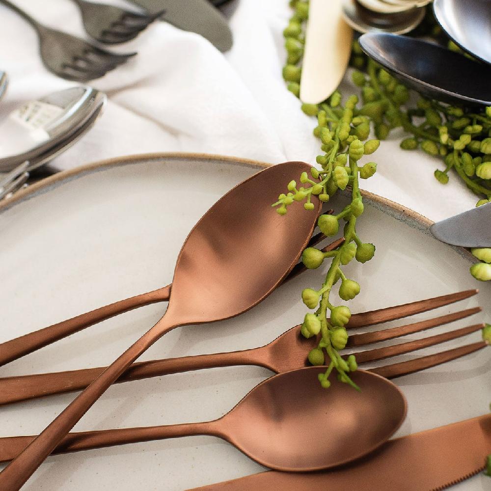 Lenox Marlise Copper Satin 20 Piece Flatware Set