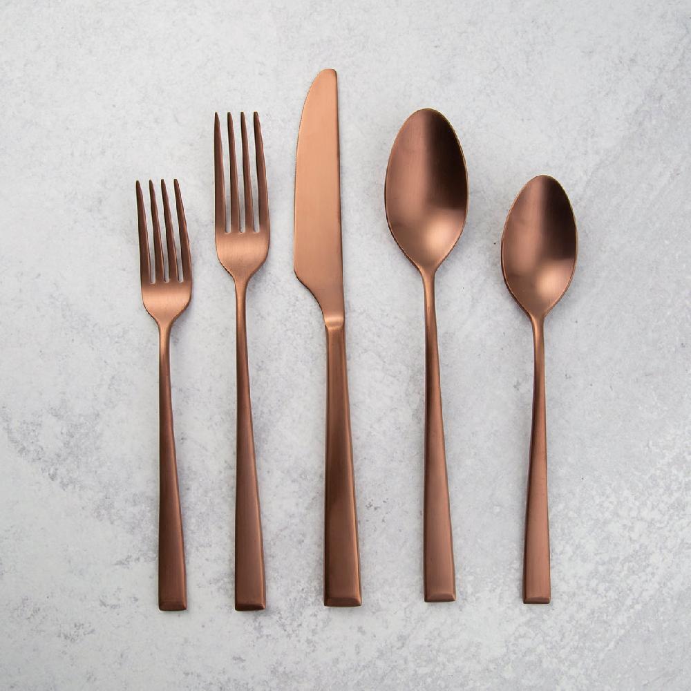 lenox Marlise Copper Satin 20 Piece Flatware Set