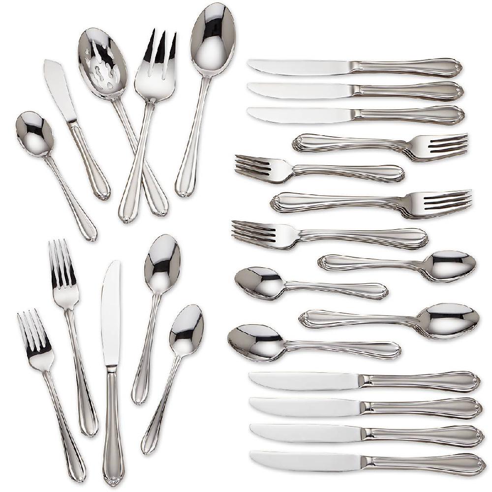 lenox Melon Bud Frosted 45 Piece Flatware Set