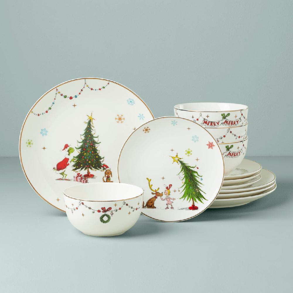 lenox Merry Grinchmas 12-Piece Dinnerware Set