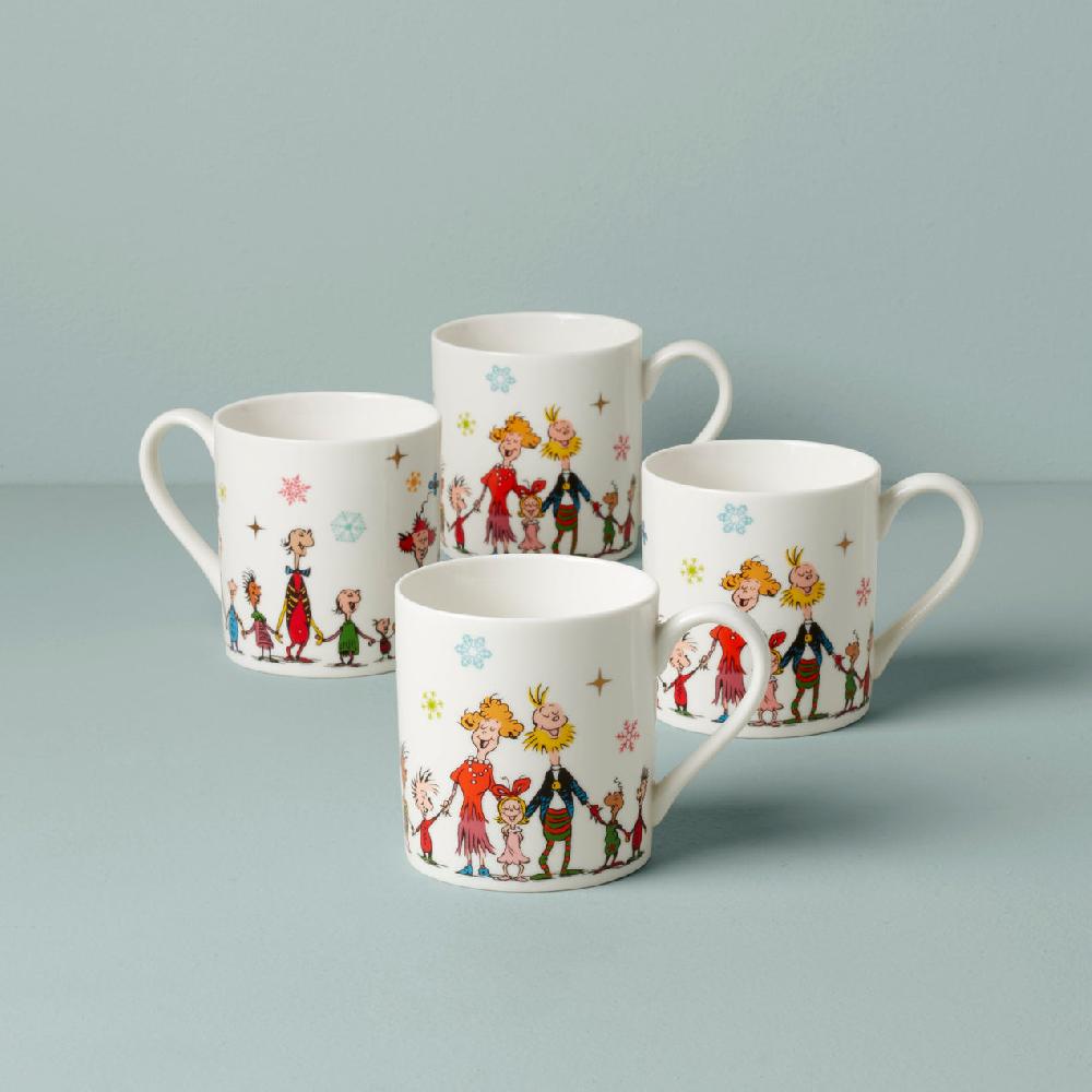 lenox Merry Grinchmas Mugs - Set of 4