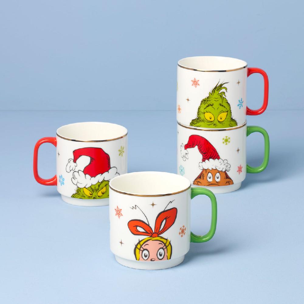 lenox Merry Grinchmas Stackable Mugs - Set of 4