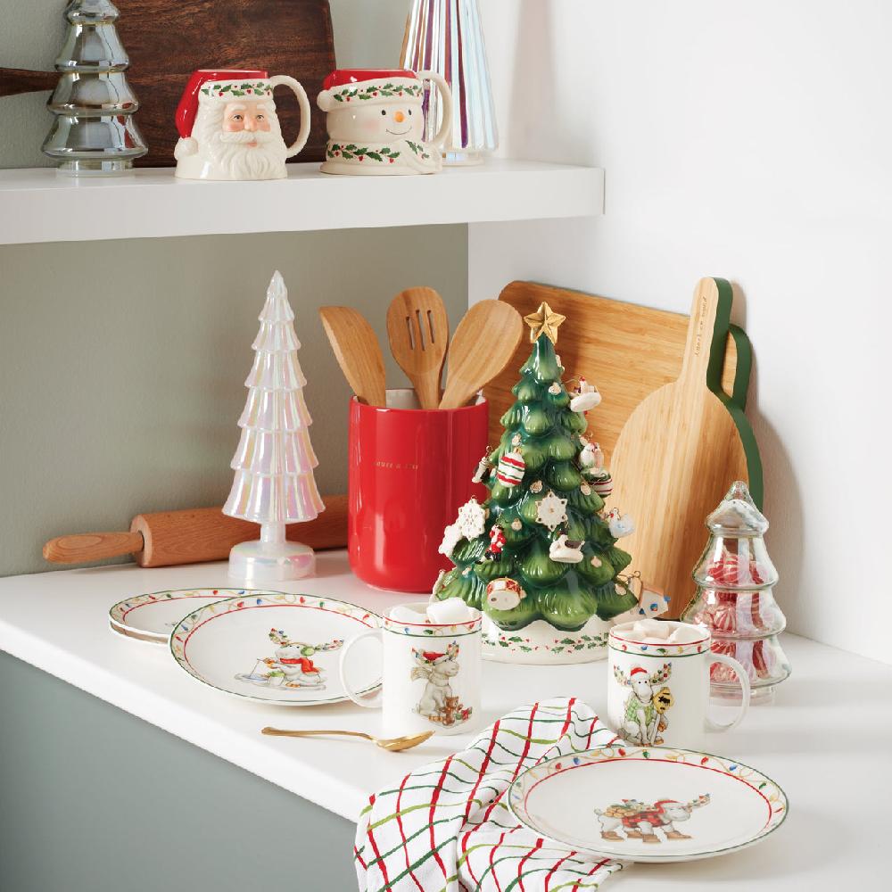 Lenox Merry Marcel Moose 4-Piece Dessert Plate Set