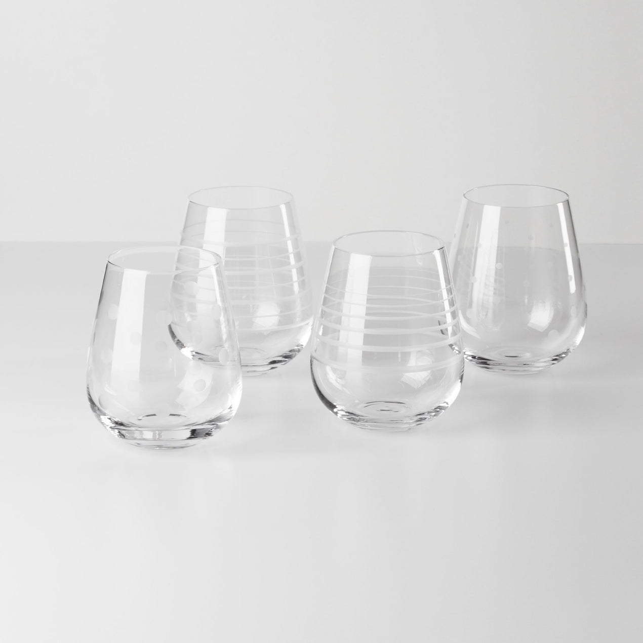 lenox Mingle Stemless Wine Glasses - Set Of 4