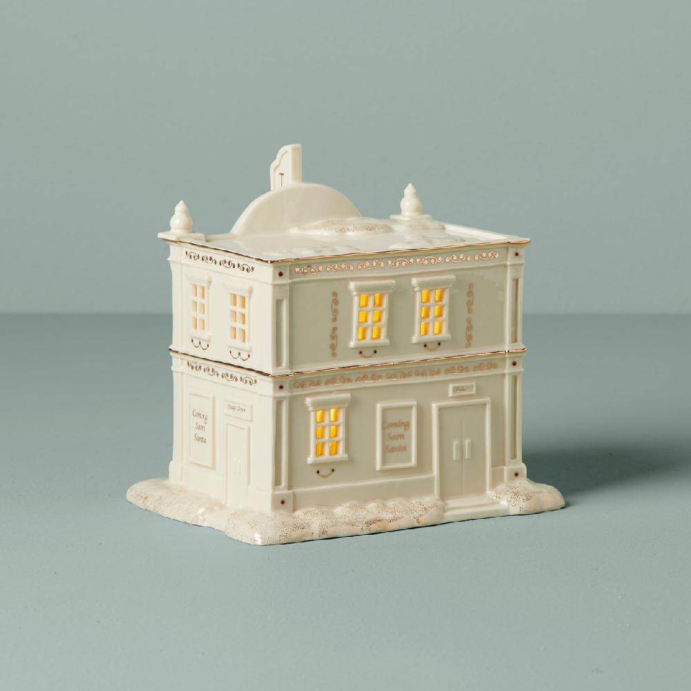 Lenox Mistletoe Park Lit County Theatre Figurine