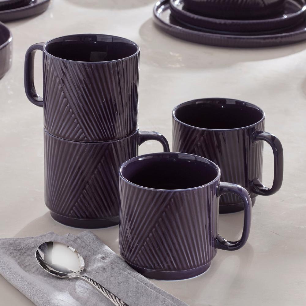Lenox Modulus Nightshade Mugs - Set Of 4