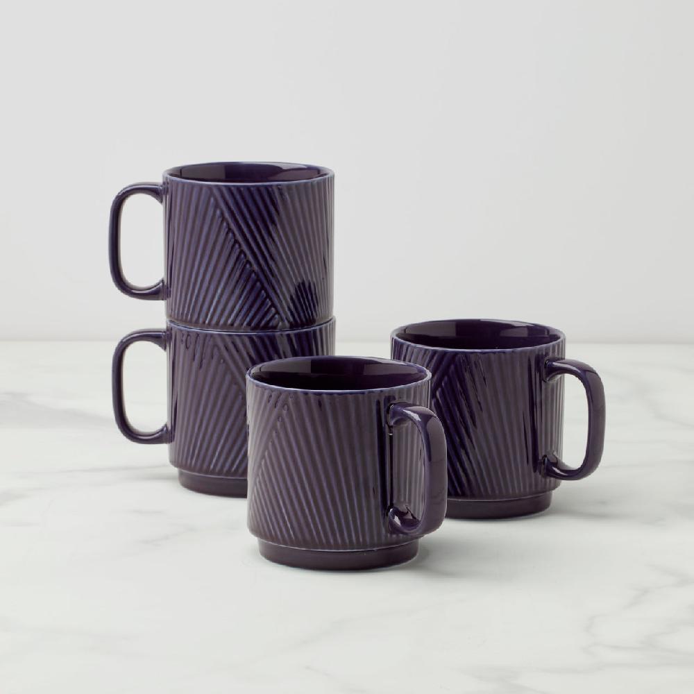 lenox Modulus Nightshade Mugs - Set of 4