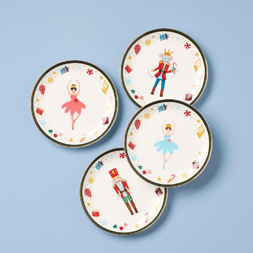 lenox Nutcracker Ballet Tidbit Plates - Set of 4