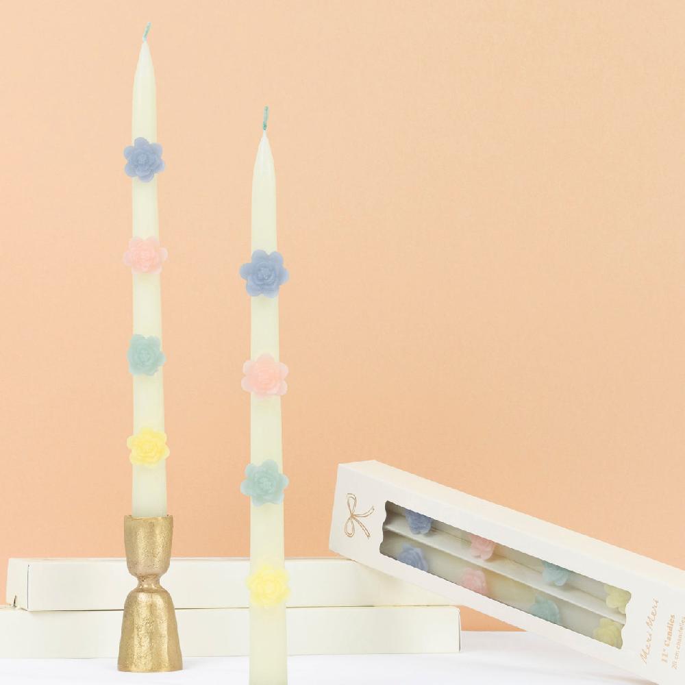 Lenox Pastel Flower Taper Candles