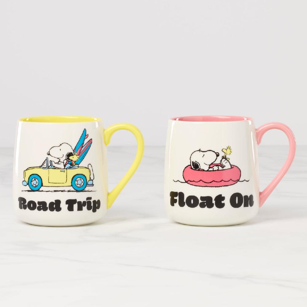 lenox Peanuts Mugs - Set of 2 - Road Trip-Float On