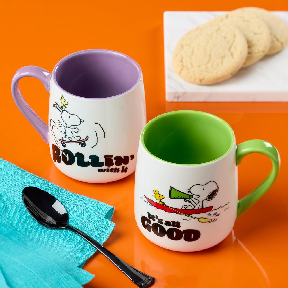 Lenox Peanuts Mugs - Set Of 2 - Rollin'-All Good