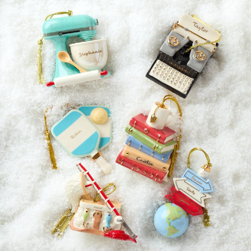 Lenox Personalized Bookworm Ornament