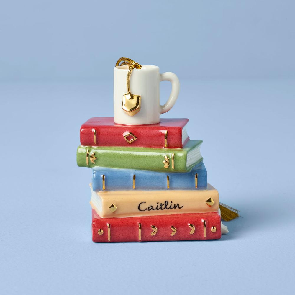 lenox Personalized Bookworm Ornament