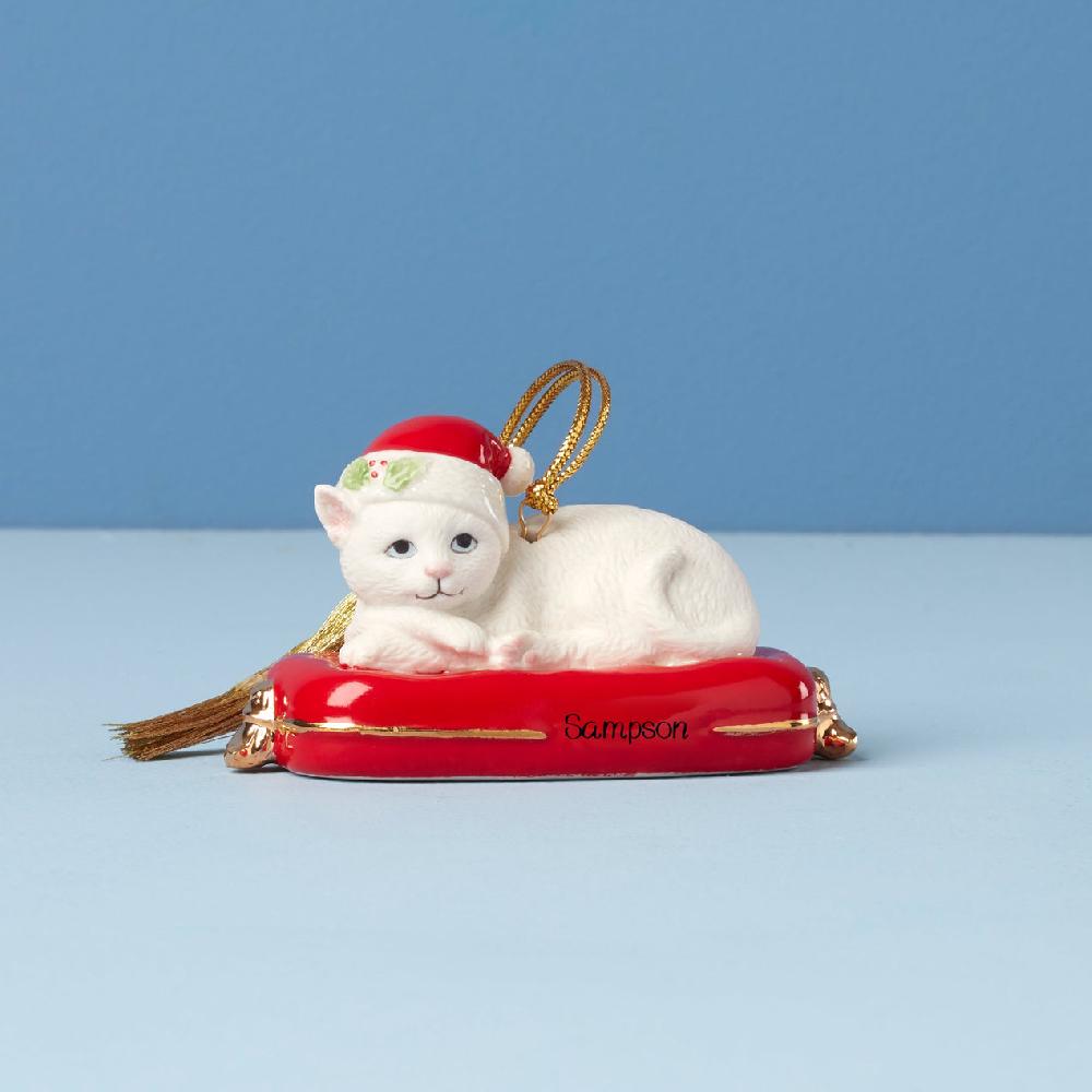 lenox Personalized Cat Ornament