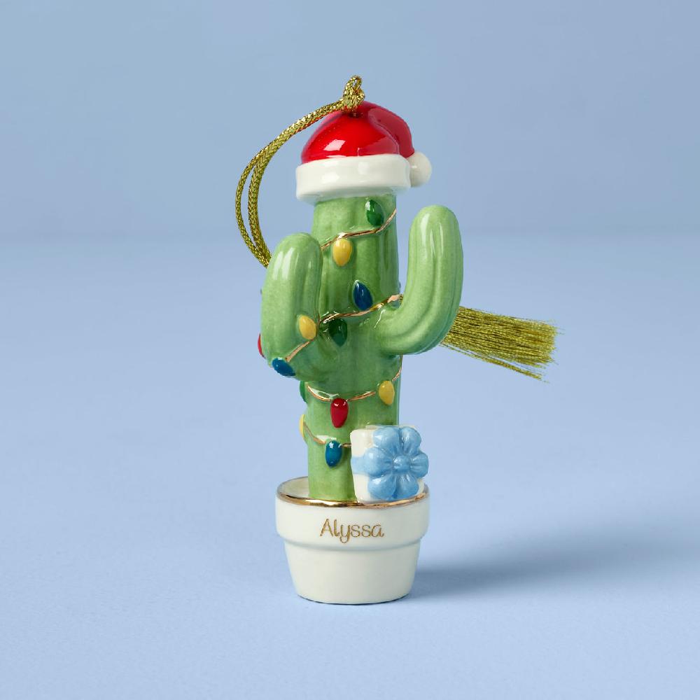 lenox Personalized Christmas Cactus Ornament