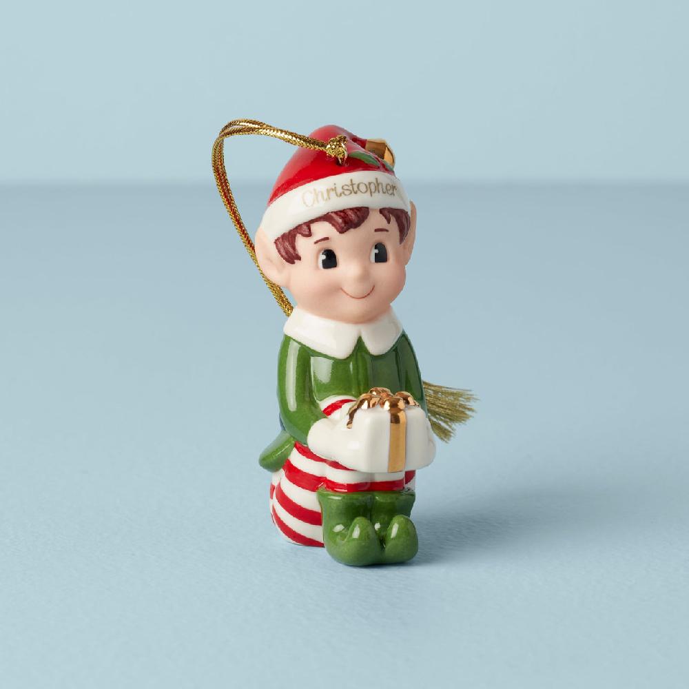 lenox Personalized Christmas Elf Ornament