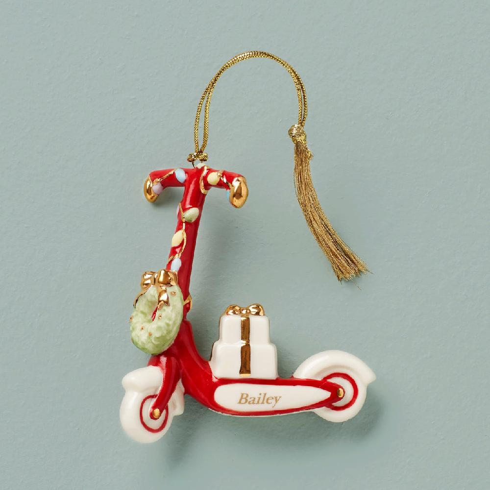 lenox Personalized Christmas Scooter Ornament