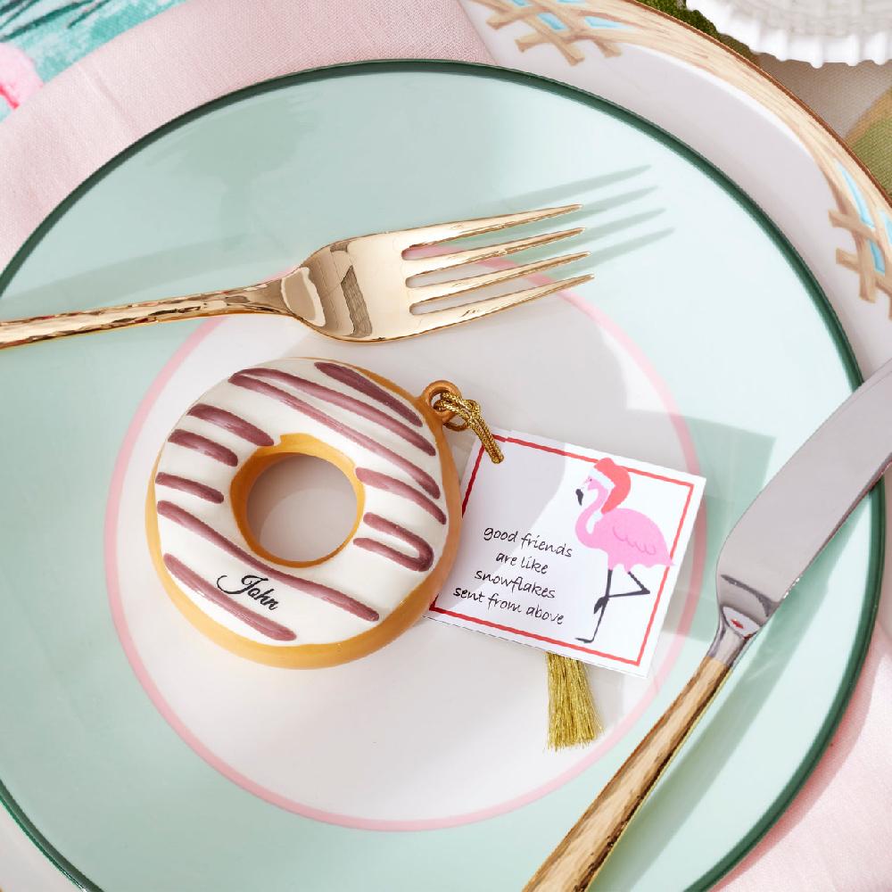 Lenox Personalized Donut 2-Piece Ornament Set