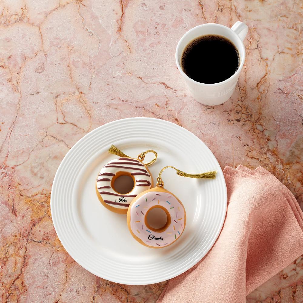 Lenox Personalized Donut 2-Piece Ornament Set